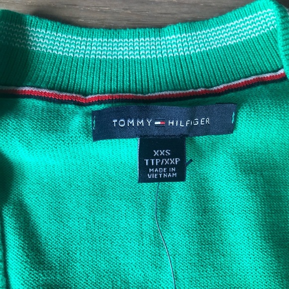 New NWT Tommy Hilfiger essential argyle sweater green v neck sweater size XXS - Picture 4 of 7